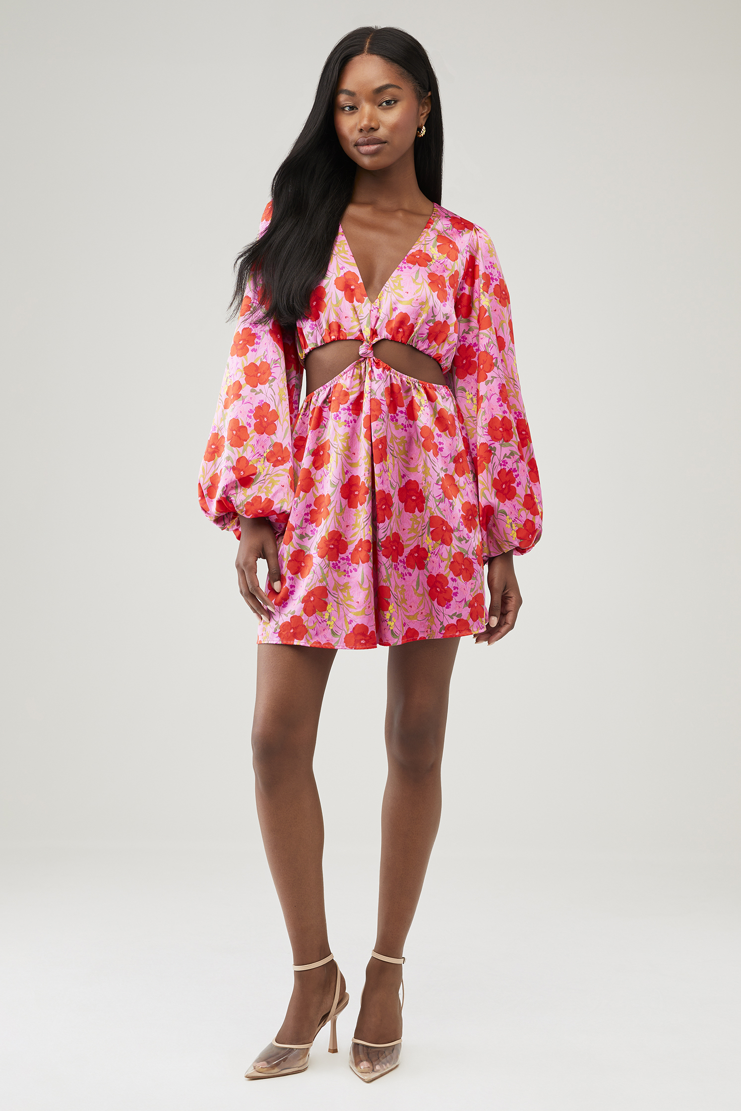 ruffle sleeve midi dress in oasis palms Weekly Update