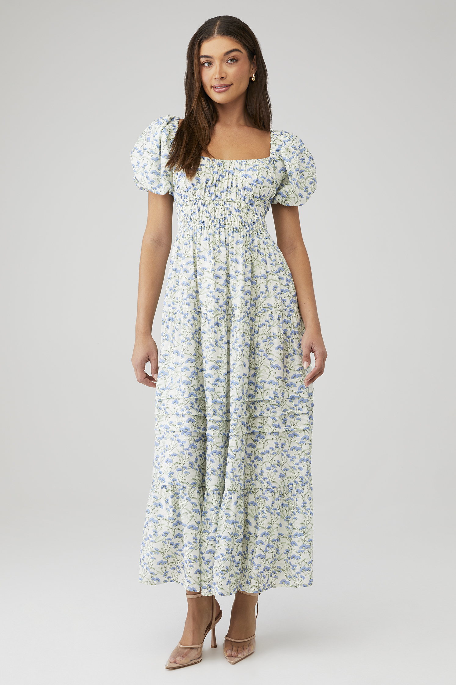 ashlyn midi dress cleobella Cleobella Ashlyn Organic Cotton Dobby Midi Dress In Ivory