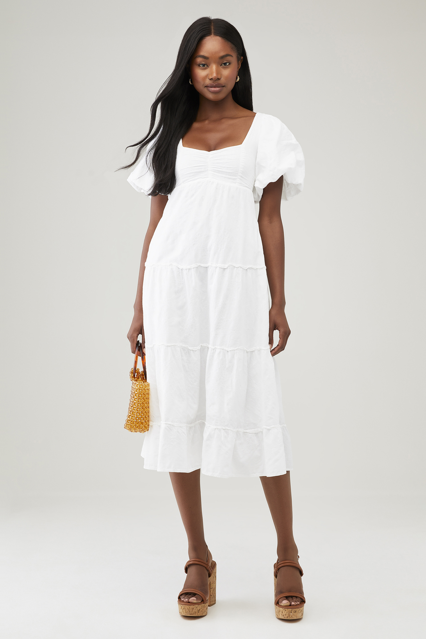 MINKPINK | Lune Mini Dress in White/Beige| FashionPass