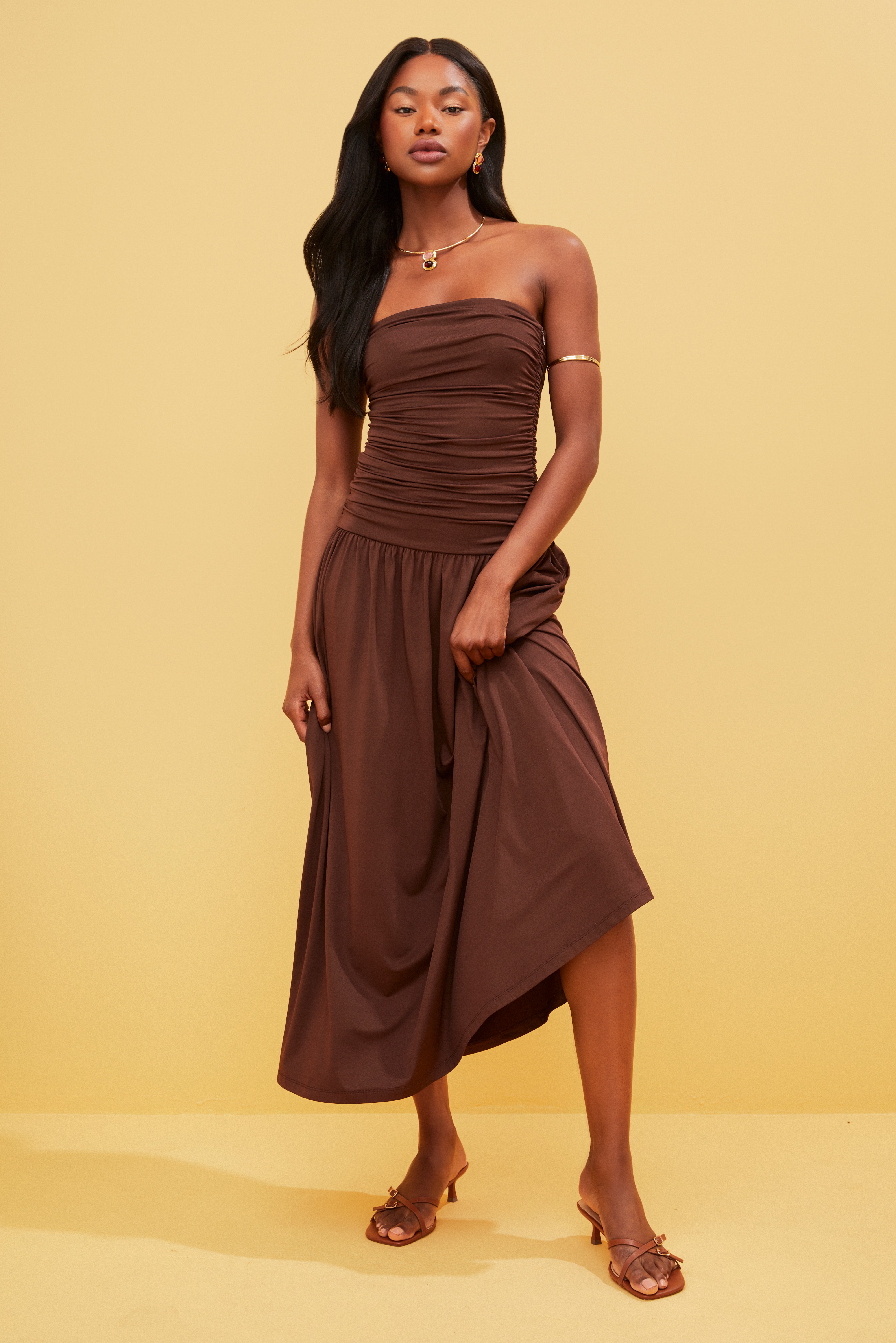 BEC + BRIDGE | Nadia Maxi Dress in Chocolate| FashionPass