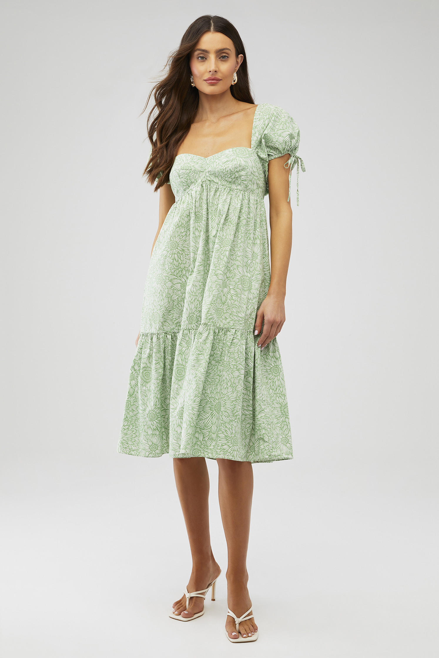 for love and lemons felicia midi dress For Love & Lemons Felicia Midi Dress - Red Floral