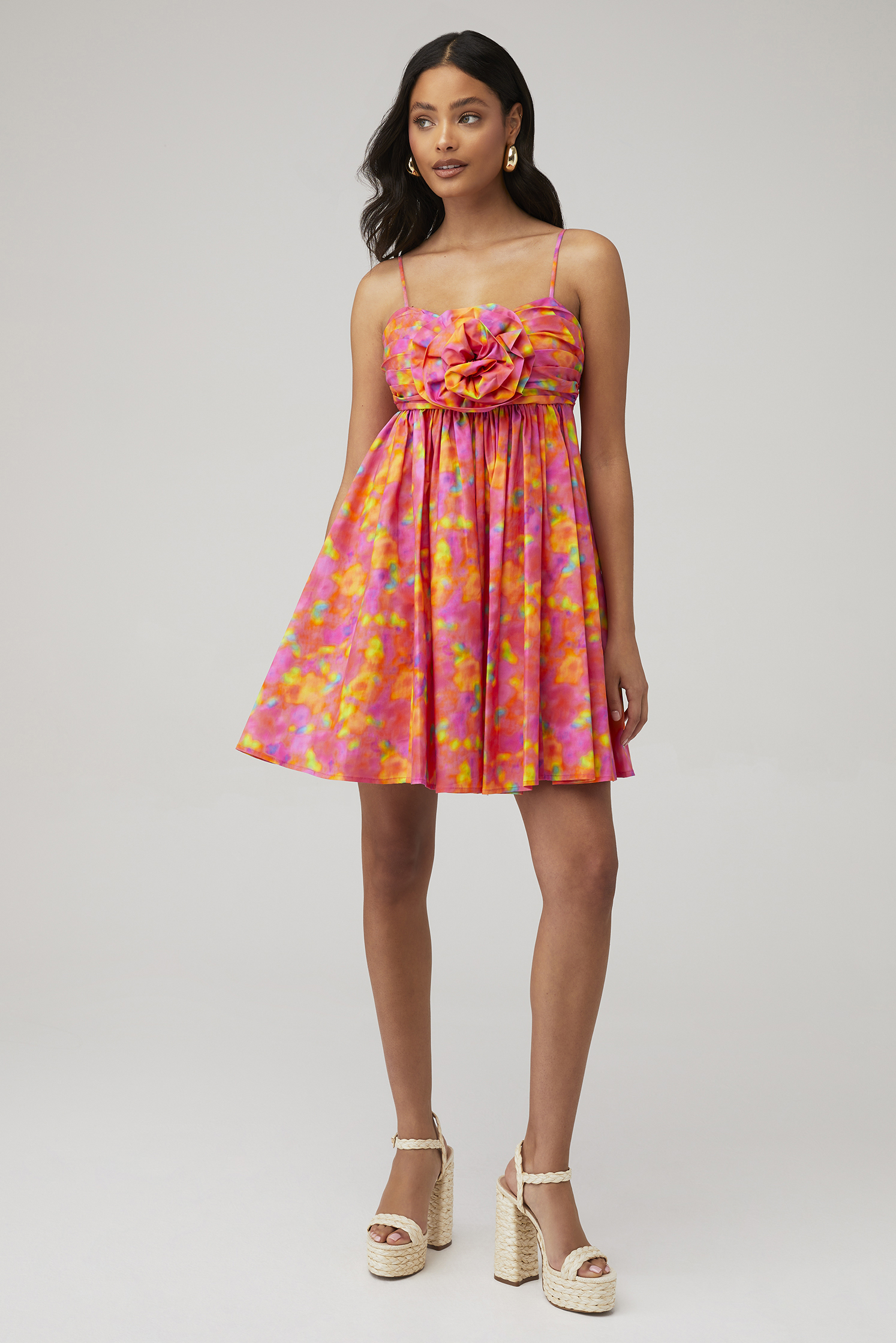 For Love & Lemons | Clementine Mini Dress in Orange| FashionPass