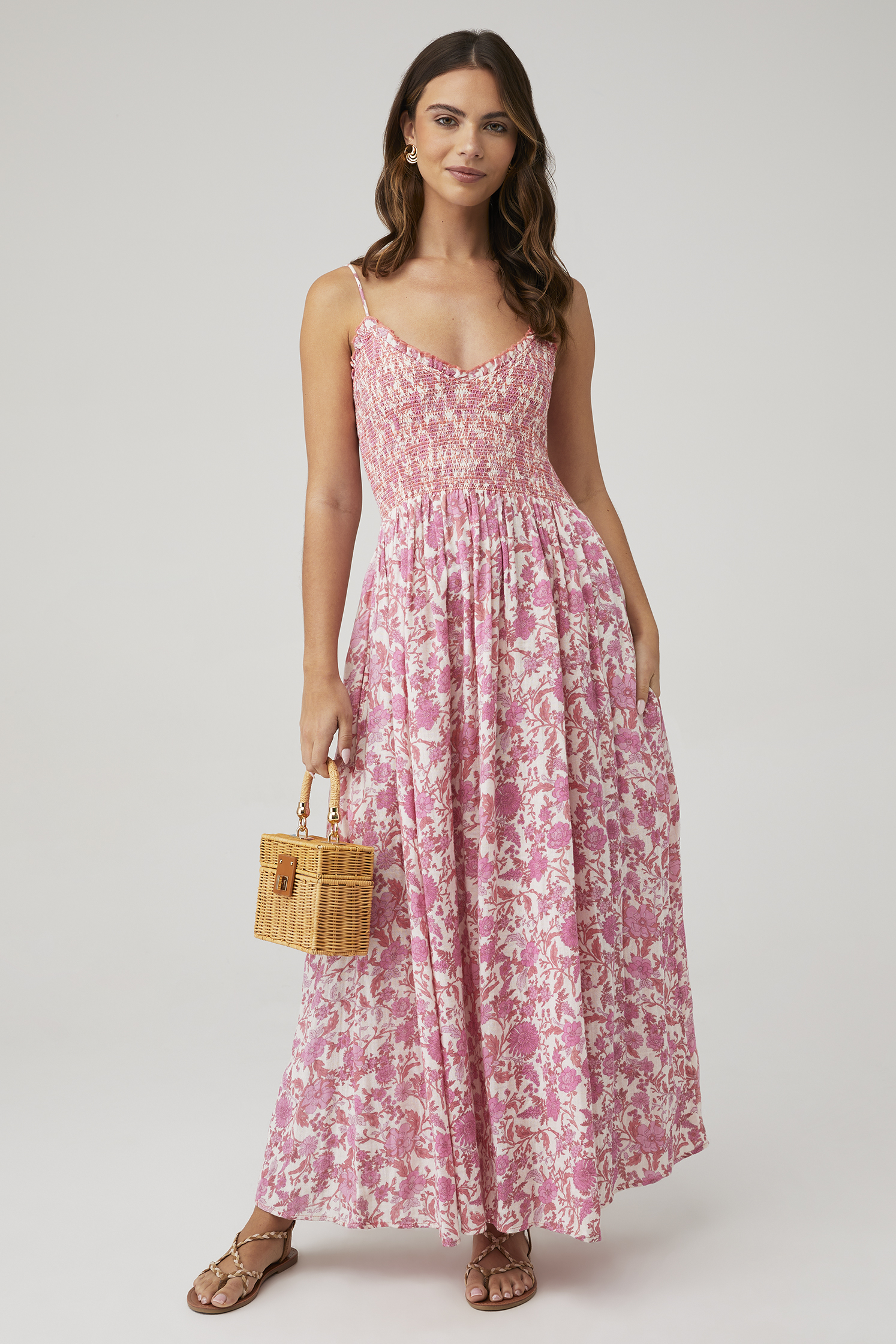 free people pink dress with flowers shoppingcartdiaries on LTK