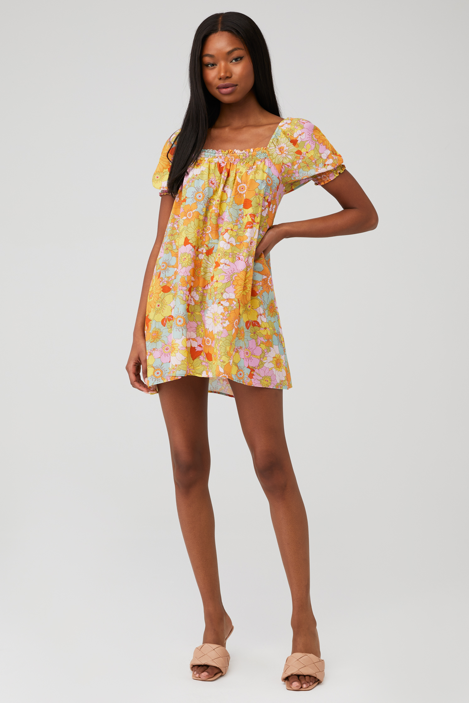 for love and lemons felicia mini dress Generation Love Felicia Poplin Floral Mini Dress