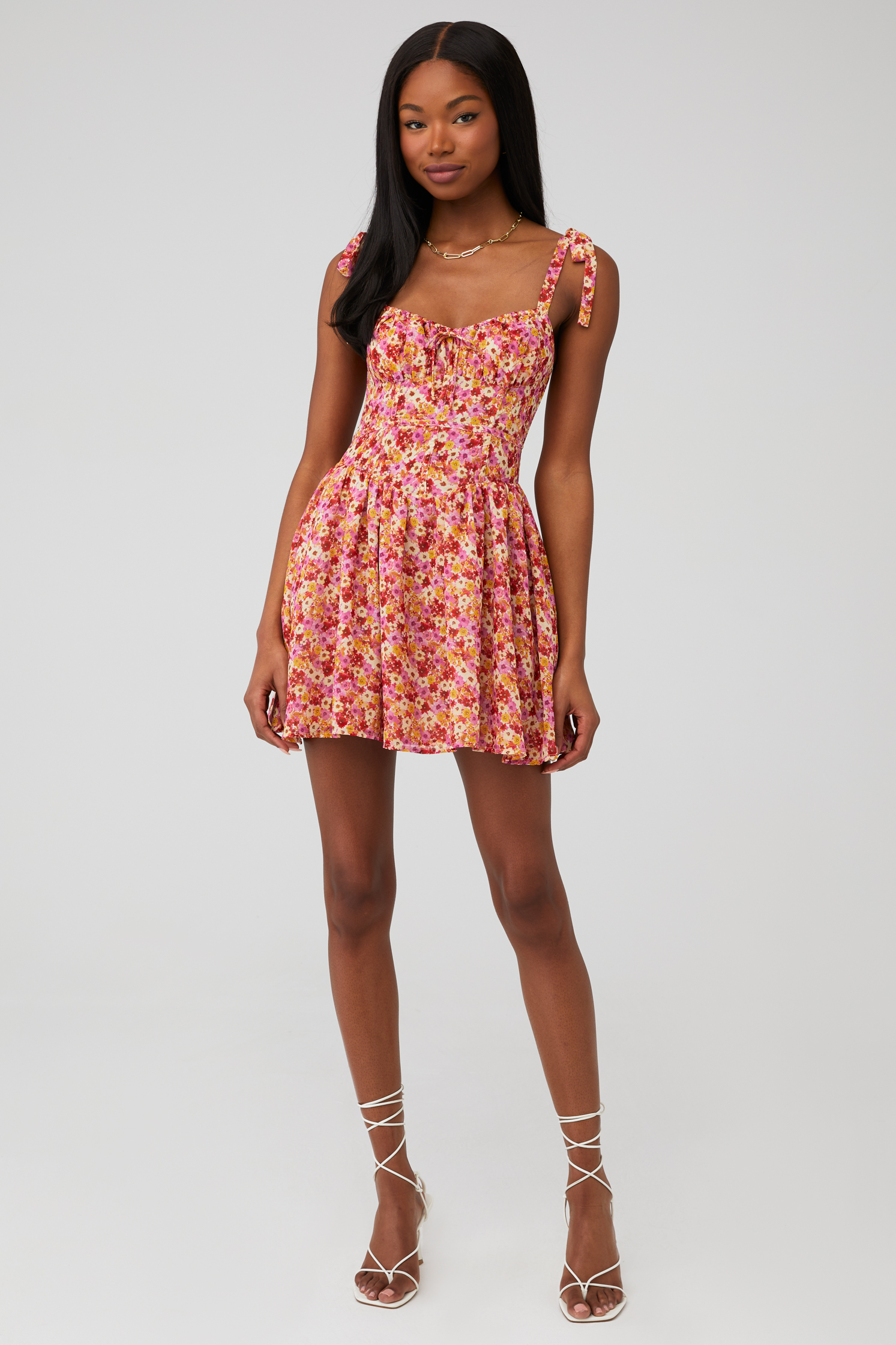 For Love & Lemons | Clementine Mini Dress in Orange| FashionPass