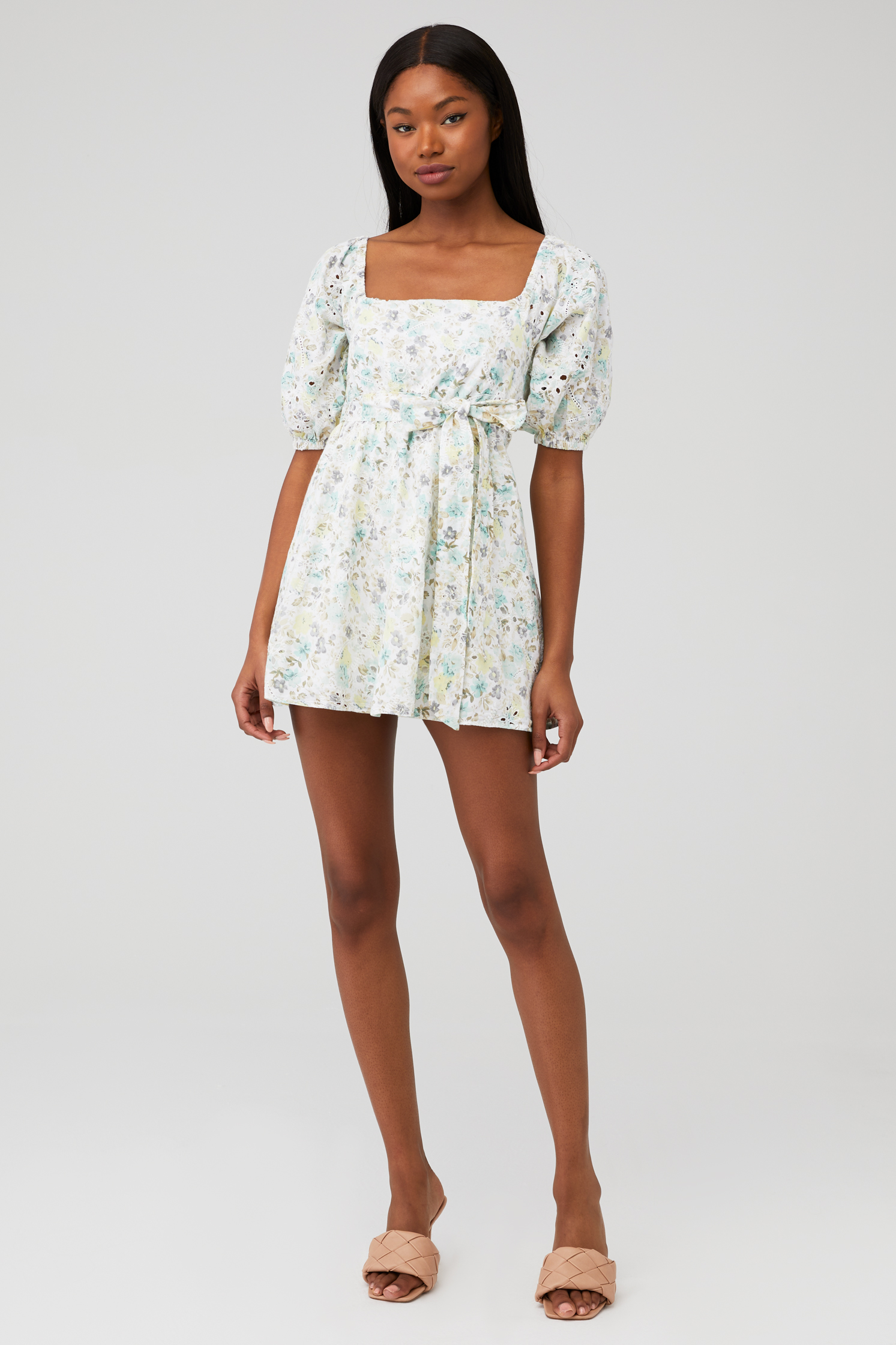 lpa claire mini dress Shay Mitchell's LPA Claire polka dot dress